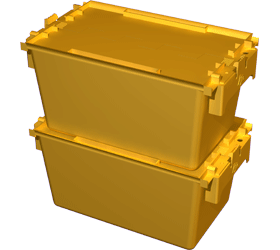 Three containers stacked together.